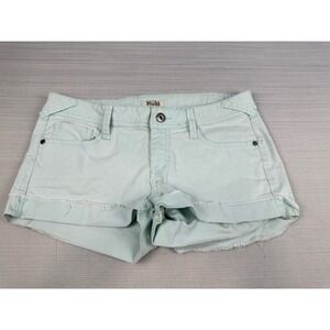 Vintage Mudd Shorts Womens 9 Seafoam Blue/Green Jean Low Rise Y2K‎ Micro
